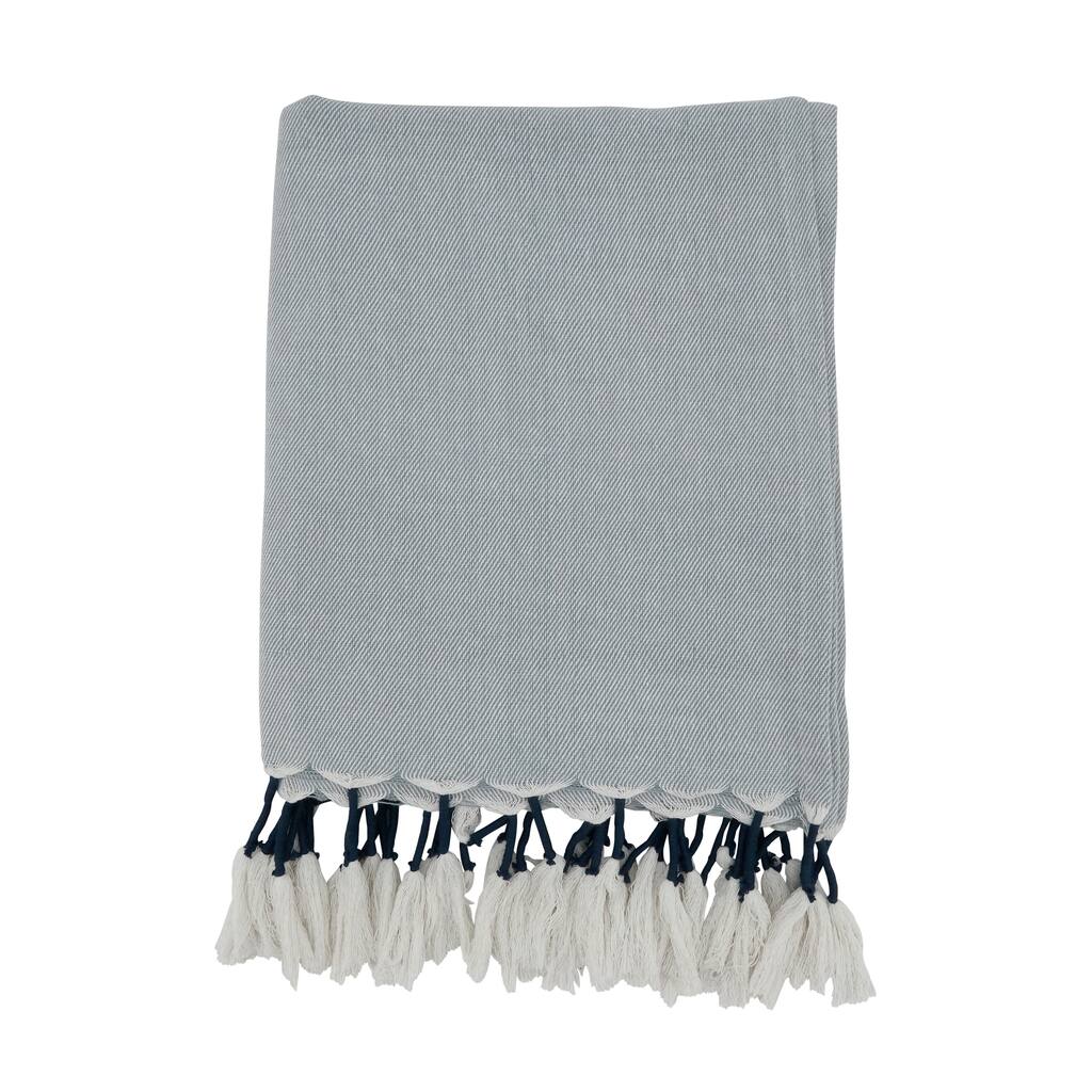 Rustic Luxe Tassel Throw Blanket
