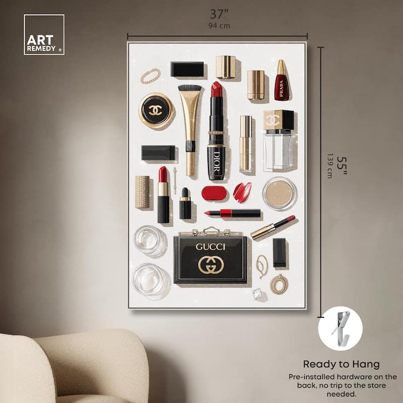 Luxury Makeup Collection II Canvas by Art Remedy