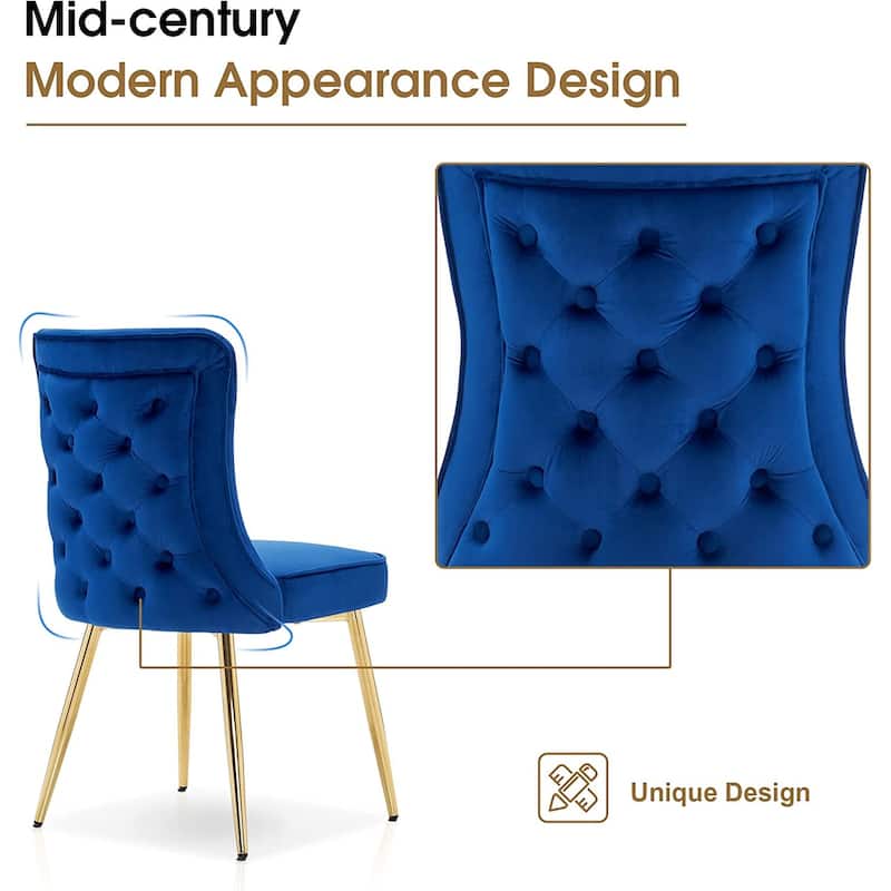 Ivinta Tufted Button Back Room Chair Set of 2