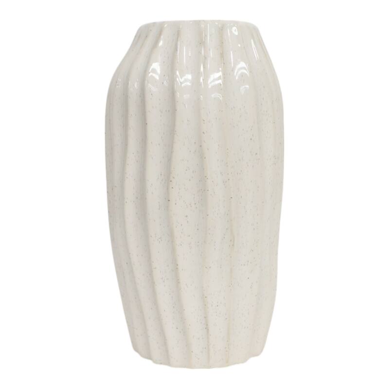 Ceramic Decorative Vase Tall Flower Sculpted Inspired Design