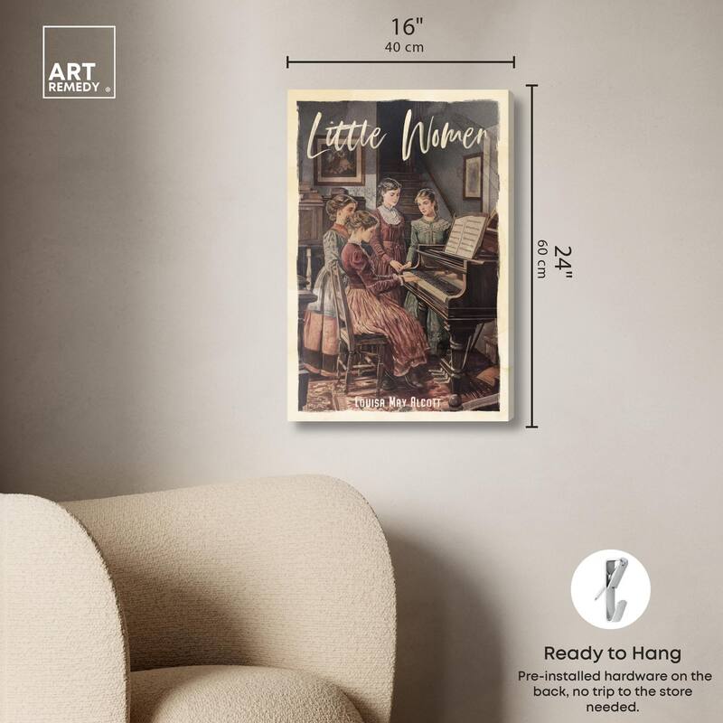 Little Women Canvas by Art Remedy, Gallery Wrapped