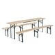 preview thumbnail 2 of 5, Outsunny Wooden Indoor/ Outdoor Folding Picnic Table Set