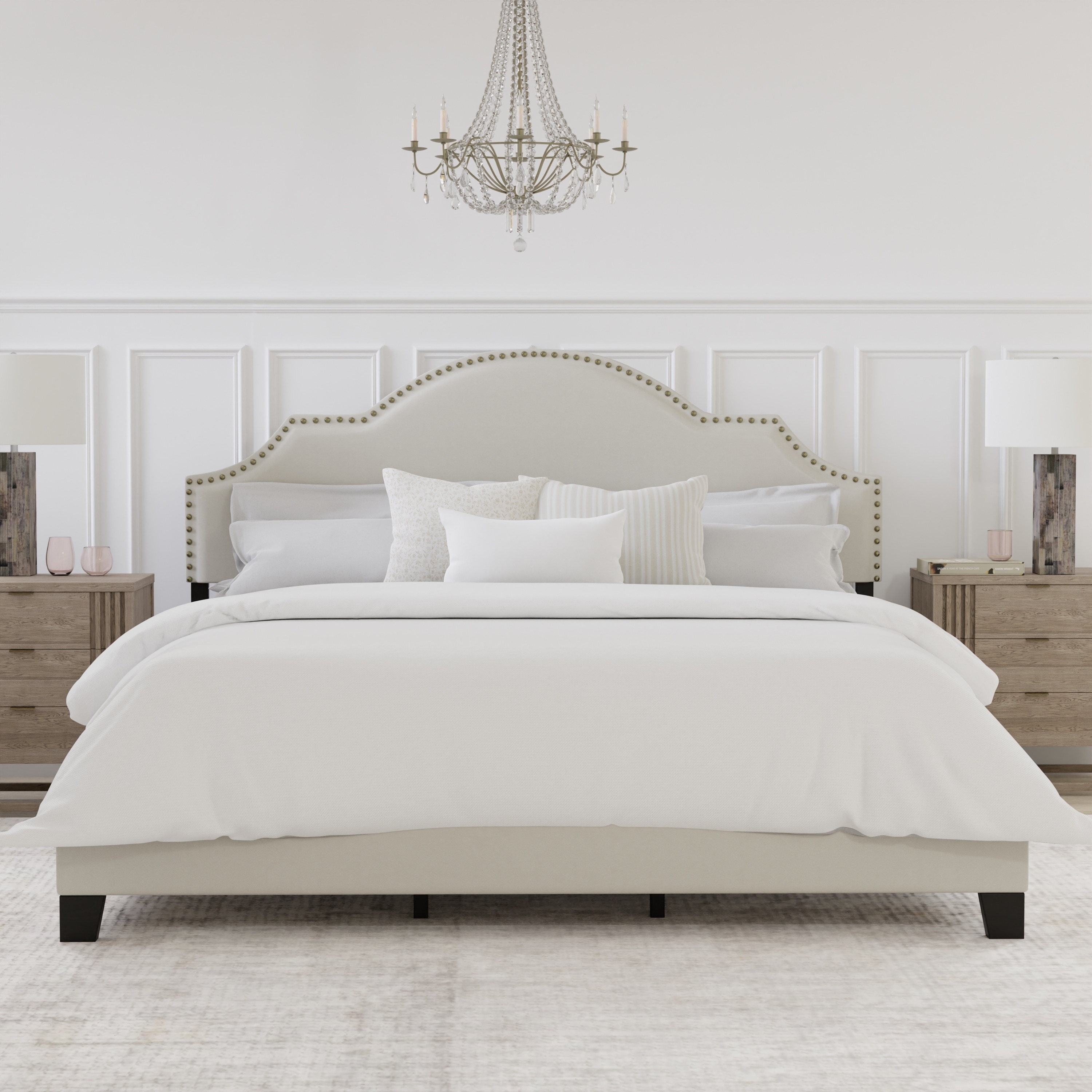 Hillsdale Cynthia Wood Upholstered Bed