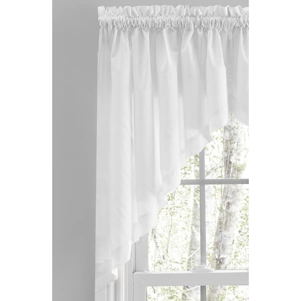 Simplicity Rod Pocket Kitchen Curtains Tier Swag Or Valance Sold Separately Overstock 31826739