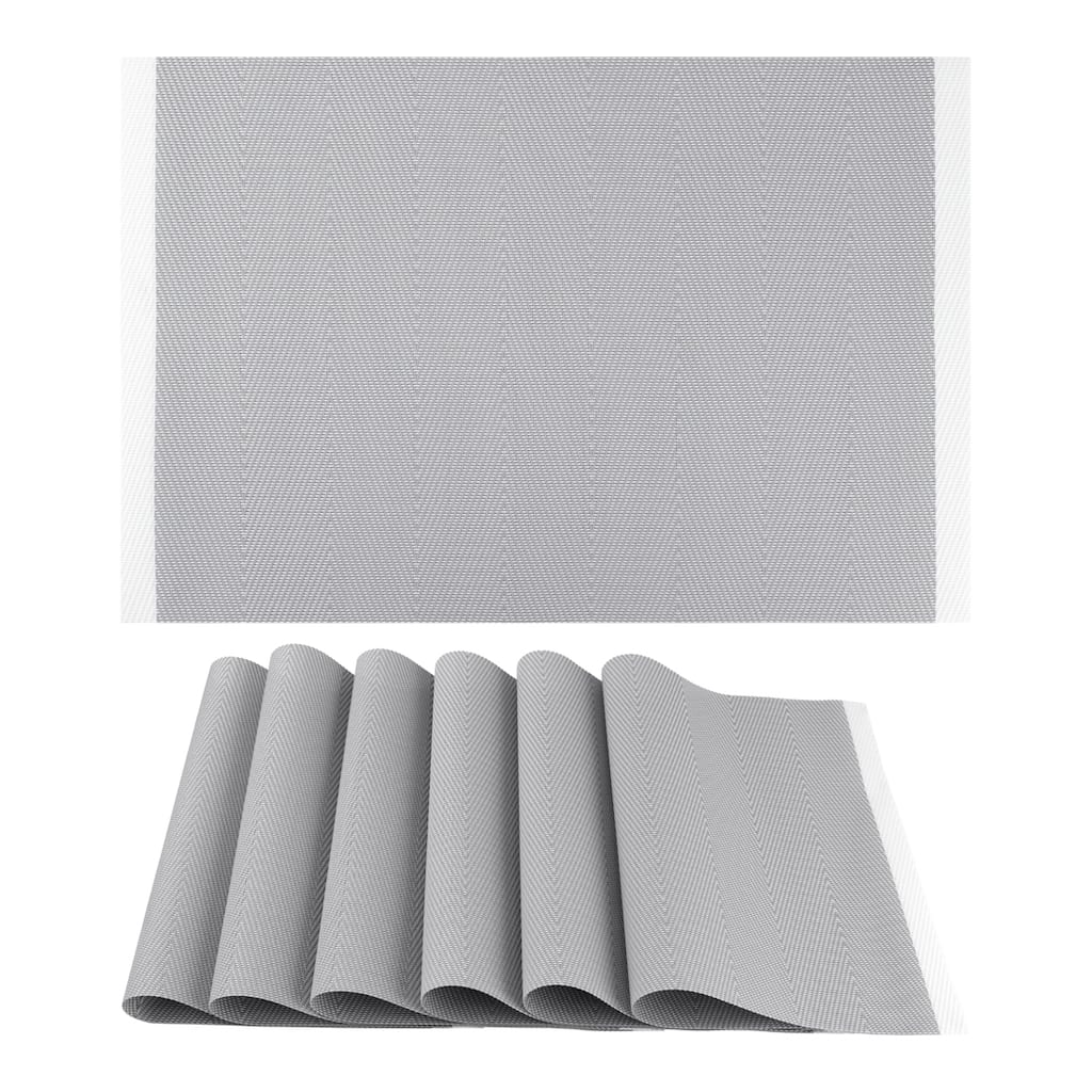 Placemats Set of 6 PVC Placemats for Kitchen Dining Table Decor Heat Resistant Table Placemats Wipeable Table Mat - 18*12in