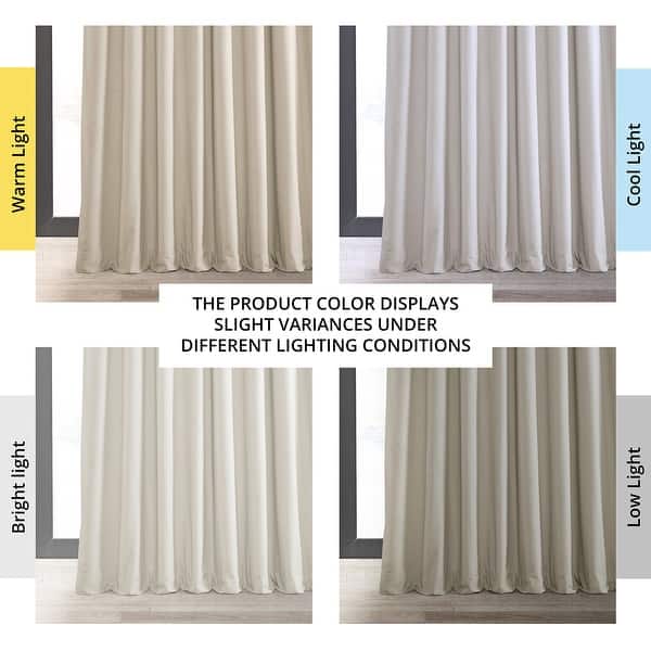 dimension image slide 1 of 3, Exclusive Fabrics Signature Velvet Extra-wide Grommet Blackout Curtains (1 Panel) - Luxury Home Décor