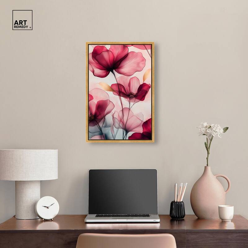 Chiffon Cherry Charm Canvas by Art Remedy