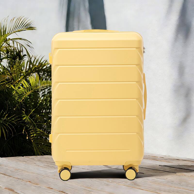 28 Inch Large Checked Luggage, Scratch Resistant Surface Four Multi-Directional Wheels, With Combination Lock and Side Hooks