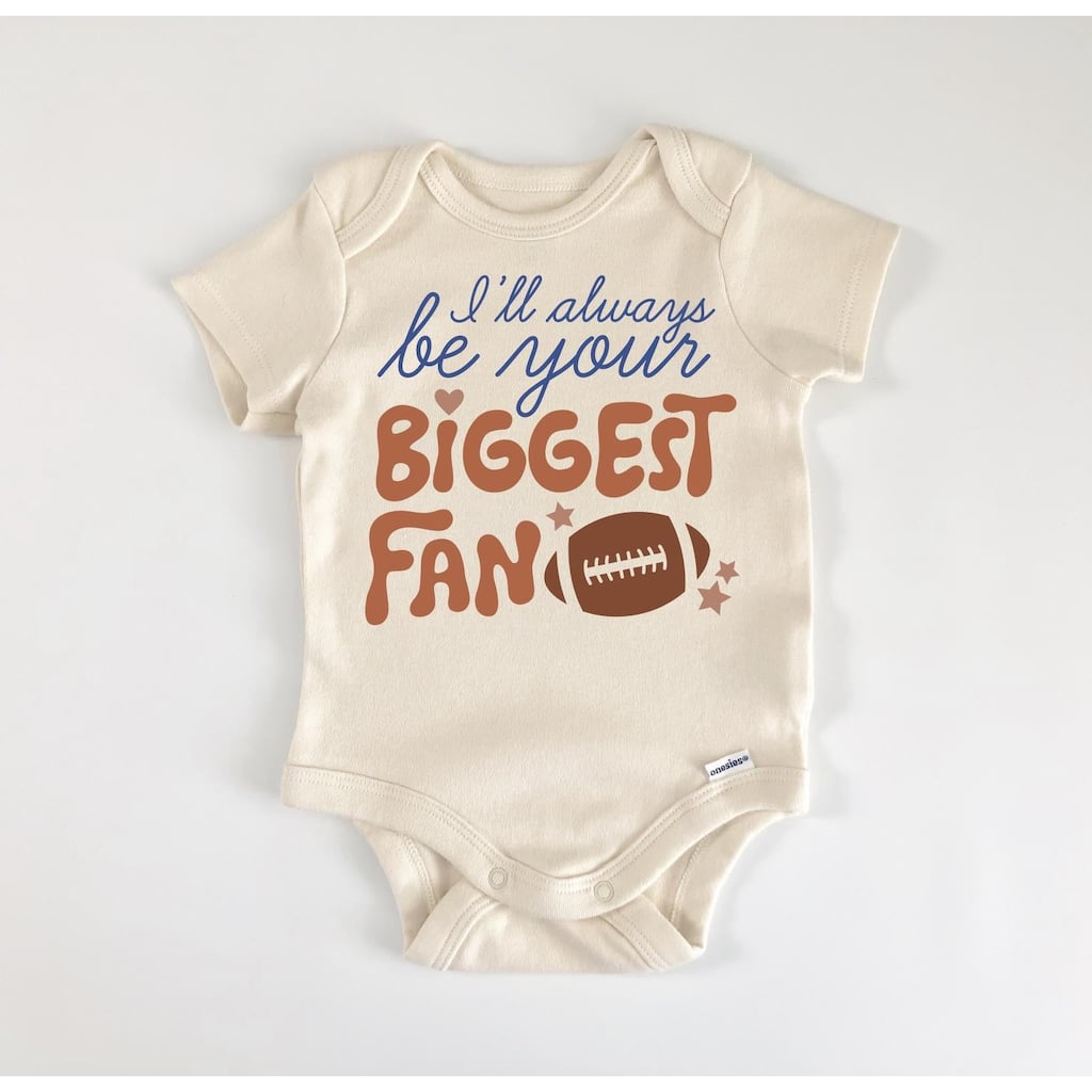 Football Biggest Fan - Baby Boy Girl Clothes Infant Bodysuit Funny Cute Newborn