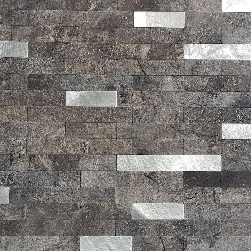 Art3d 12"x12" Peel and Stick Tile Backsplash for Kitchen, Aluminum Composite Tiles (5 Tiles)