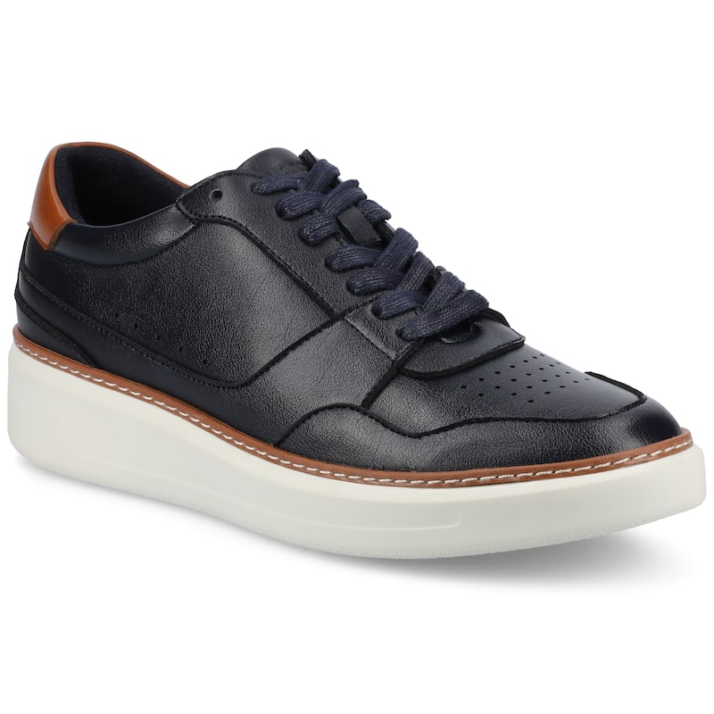 Vance Mens Hustle Perforated Low Top Court Sneaker