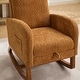 preview thumbnail 3 of 59, Mid-Century Modern Nursery Rocking Armchair Glider Rocker With Retractable Footrest For Living Room
