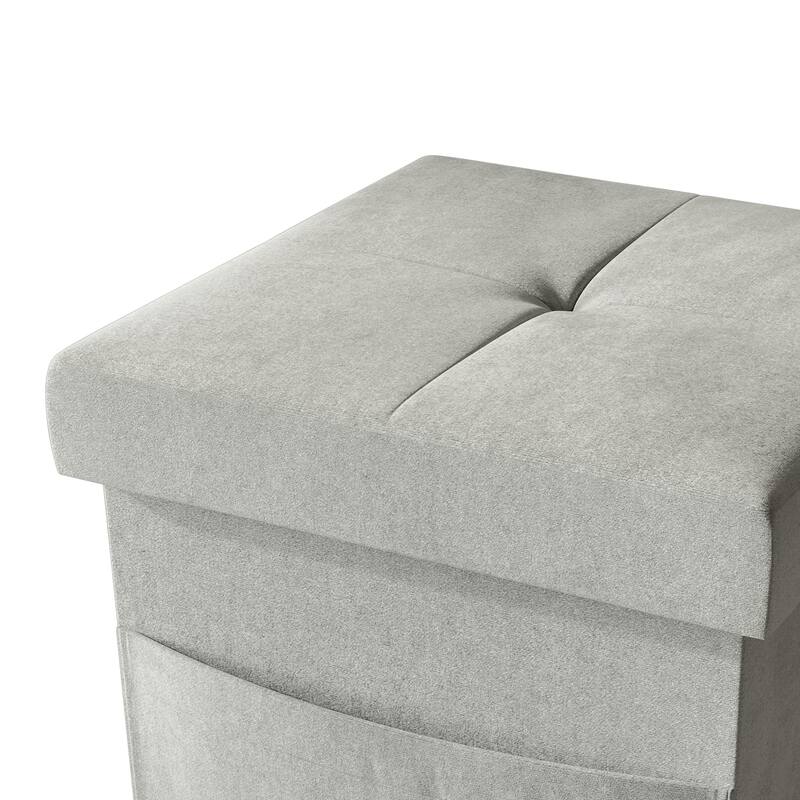 Chico Tufted Upholstered Folding Storage Bench