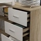preview thumbnail 17 of 62, L-shaped executive desk With 3 Drawers for Home and Office