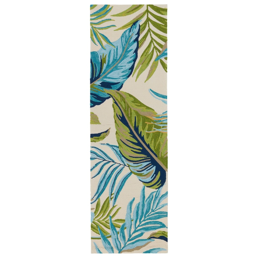 Carson Carrington Brande Montego Blue/ Green Floral Indoor/ Outdoor Area Rug