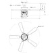 preview thumbnail 8 of 11, 52" Black 2-Light Seeded Glass Ceiling Fan with Light Kit and Remote