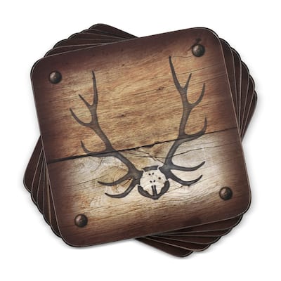 Pimpernel Set of 6 Lodge Coasters - 4 Inches Sq.
