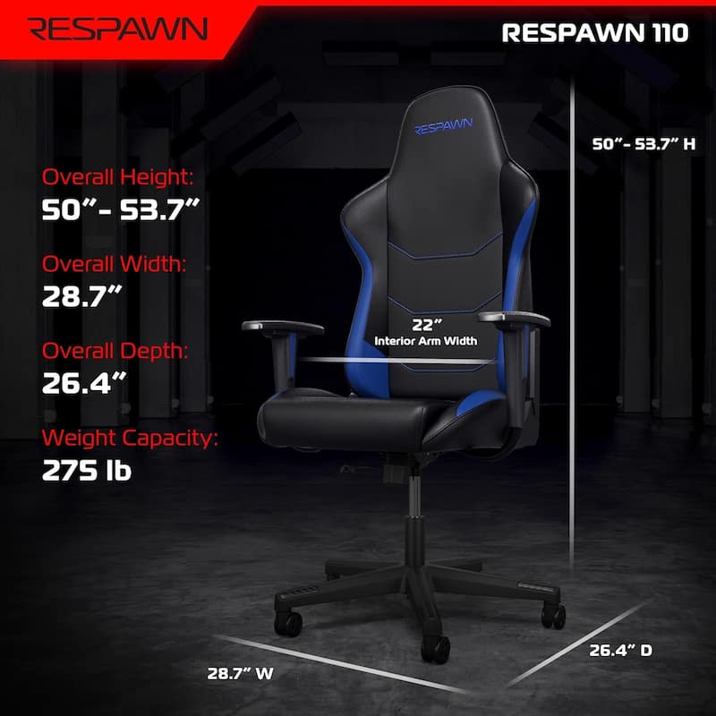 RESPAWN 110 Ergonomic Gaming Chair - Racing Style High Back PC Computer Desk Office Chair