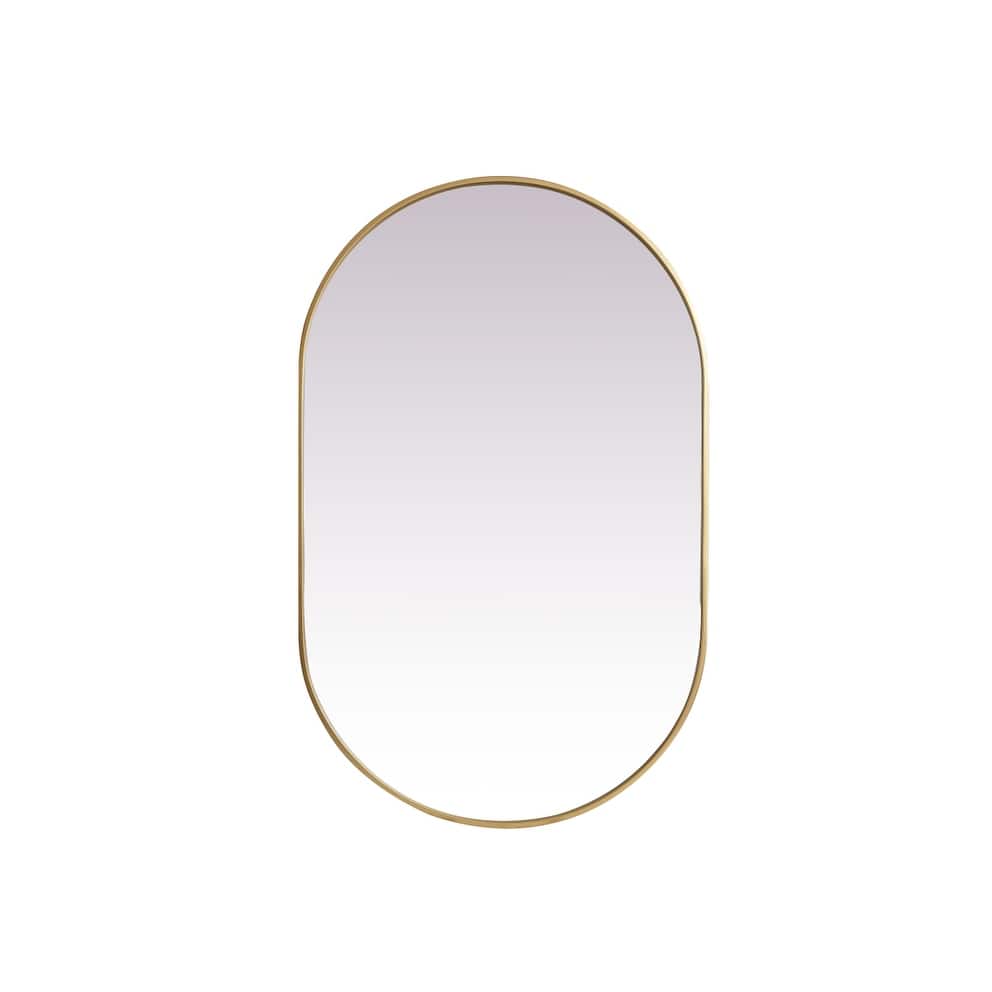 Indigo Home Metal Frame Oval Mirror 30x48 Inch