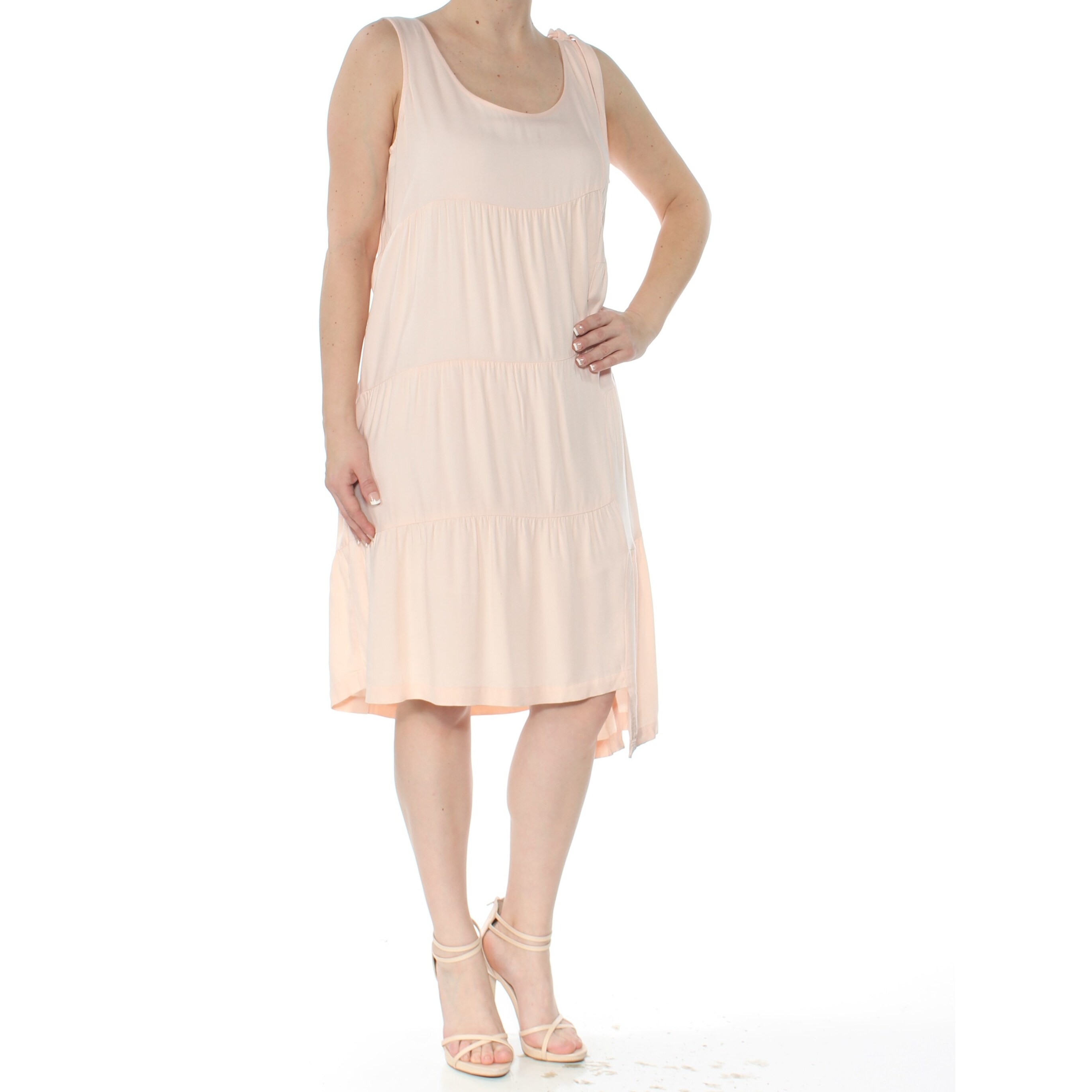 pink sleeveless shift dress