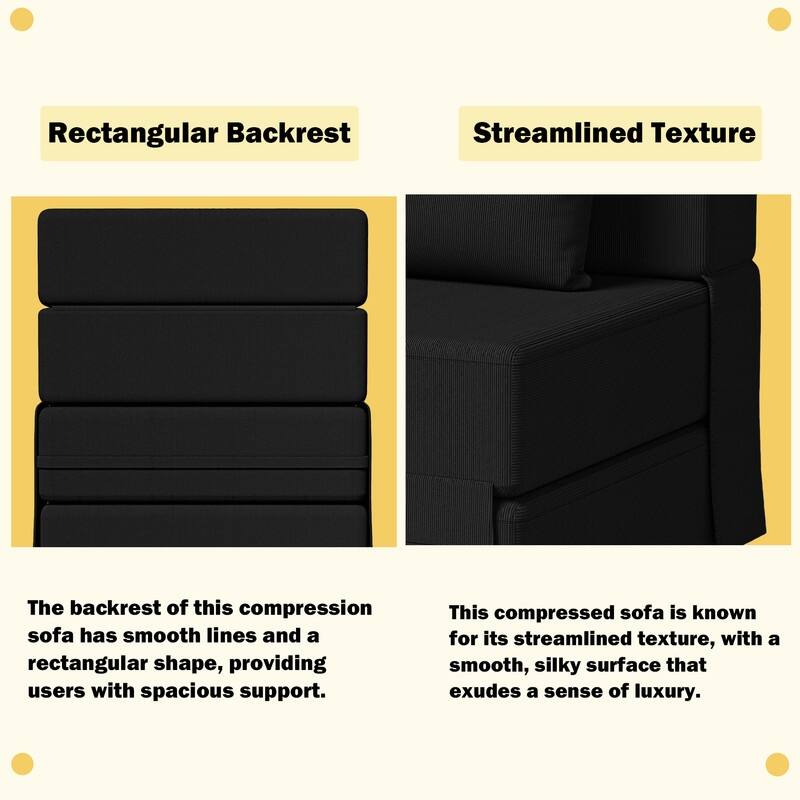 Convertible Compression Corduroy Sectional Sofa (Set of 2)