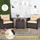 preview thumbnail 60 of 81, Costway 3PCS Patio Rattan Furniture Set Cushioned Conversation Set - See Details