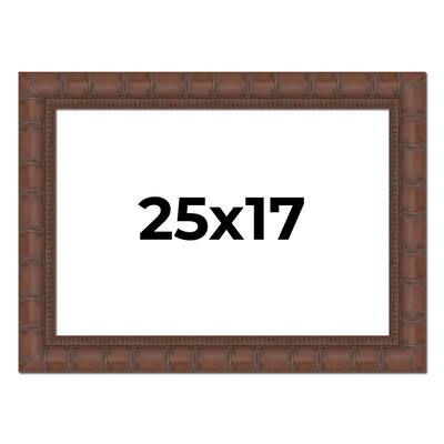 25x17 Frame Pewter Solid Wood Picture Frame Width 1.625 Inches | Interior Frame Depth 0.6875 Inches