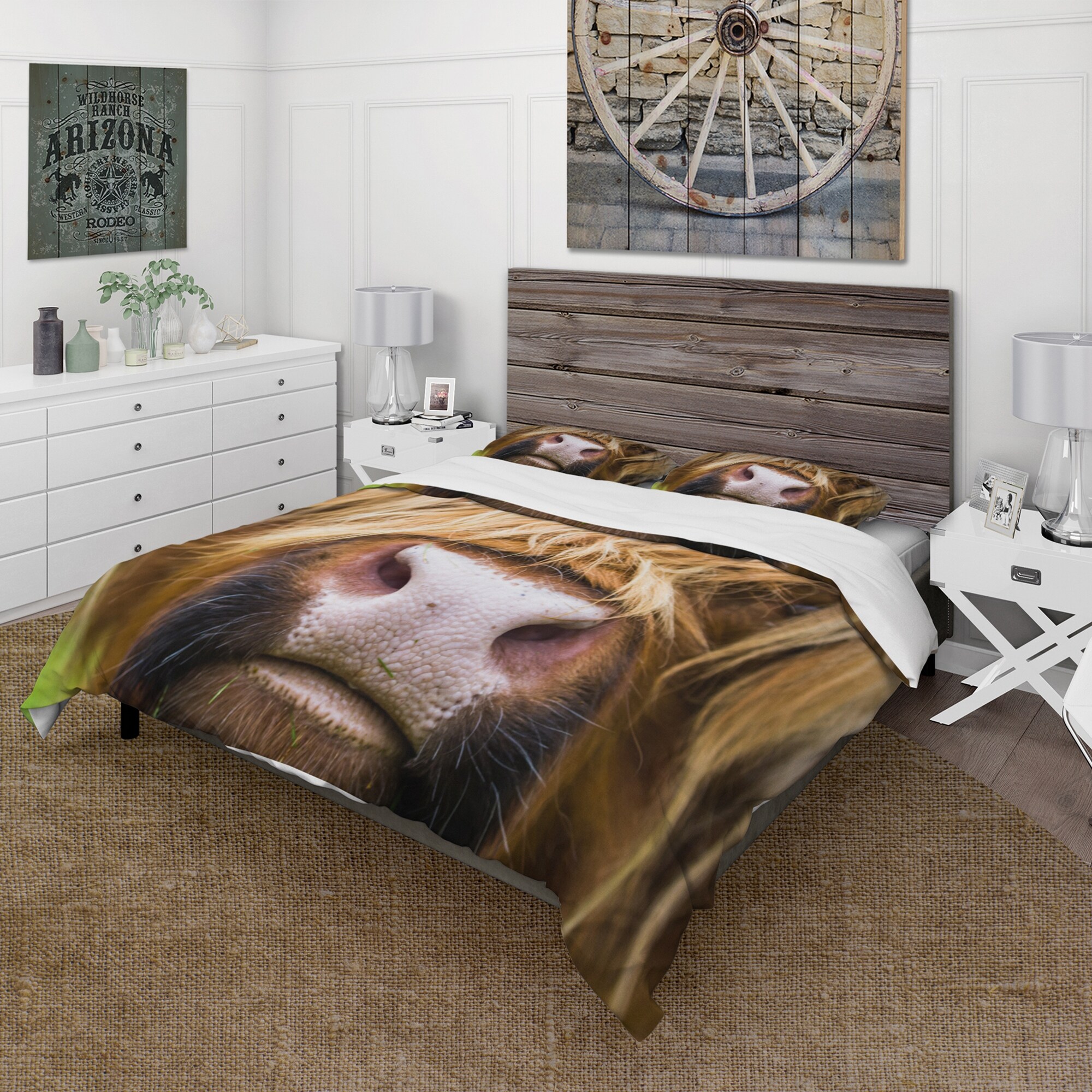 Designart Close Up Highland Cattle In Scotland Farmhouse Duvet Cover Set Bed Bath Beyond 34861974