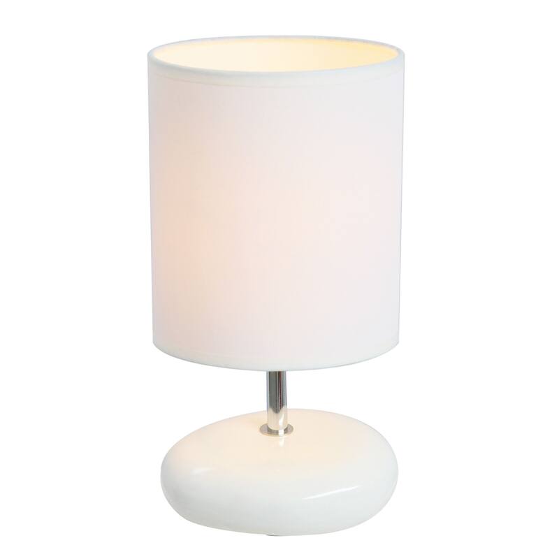 Stonies Small Stone Look Table Bedside Lamp - Pack of 1 - Without Bulb/White