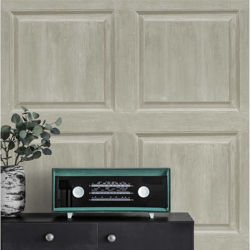 Arthouse Washed Faux Panel Peel and Stick Wallpaper