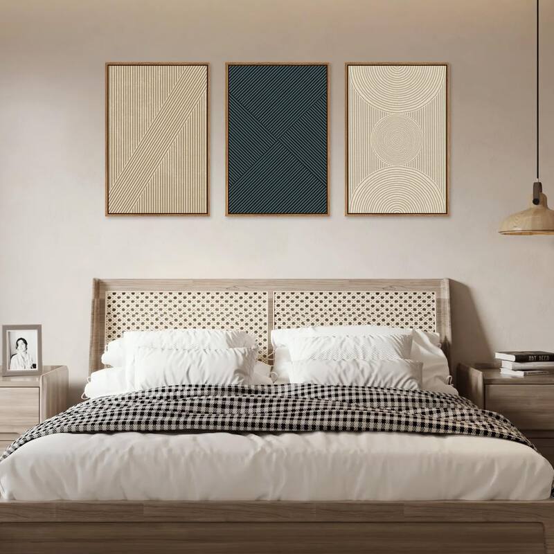 Neutral Beige Wall Decor, Mid Century Modern Wall Painting
