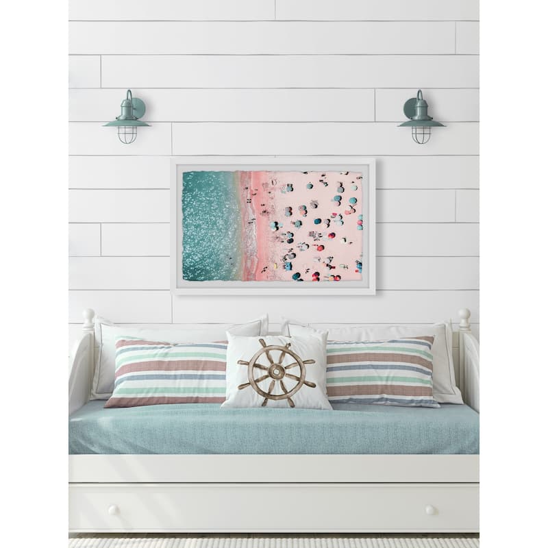 'Pink Summer Sand' Framed Painting Print