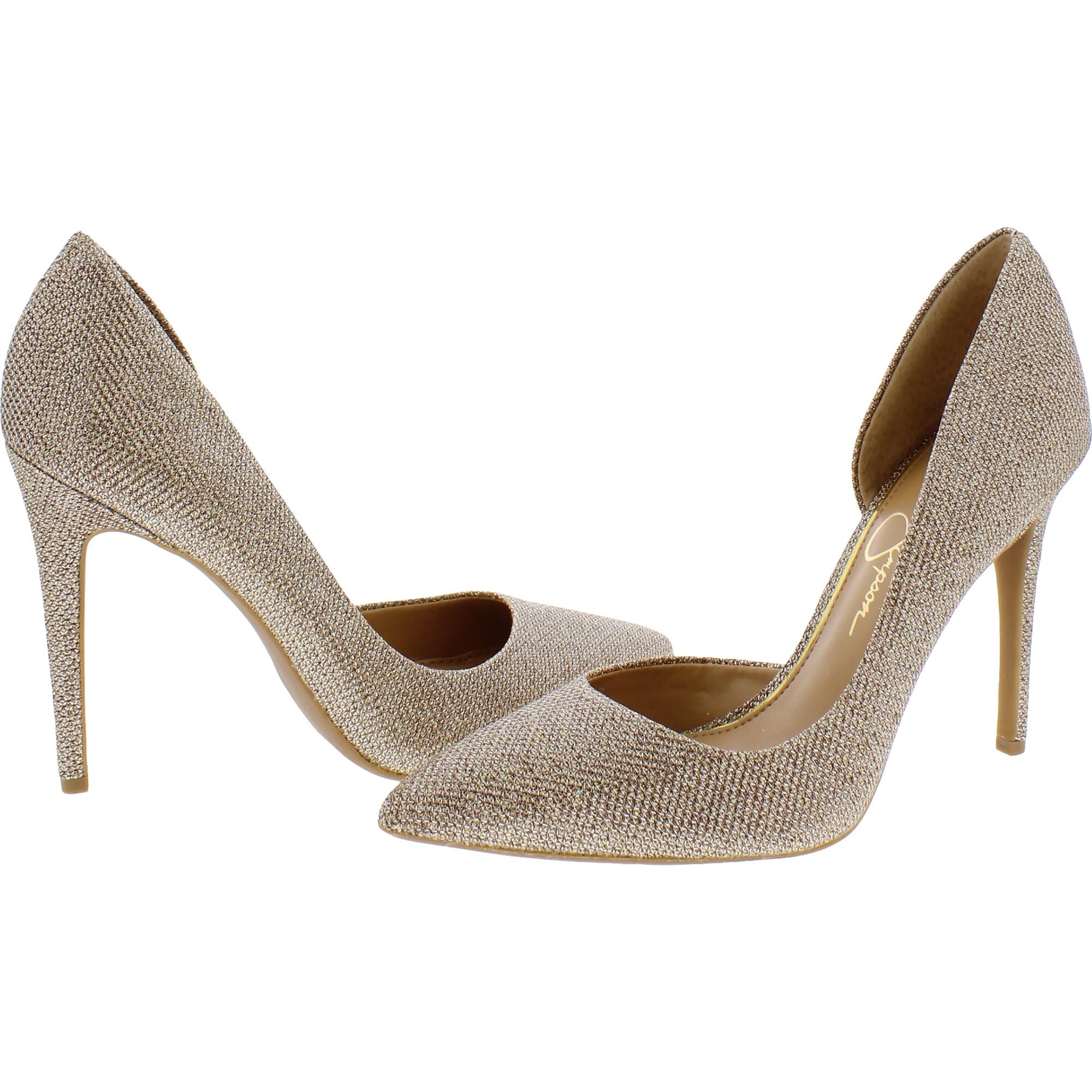 jessica simpson gold pumps