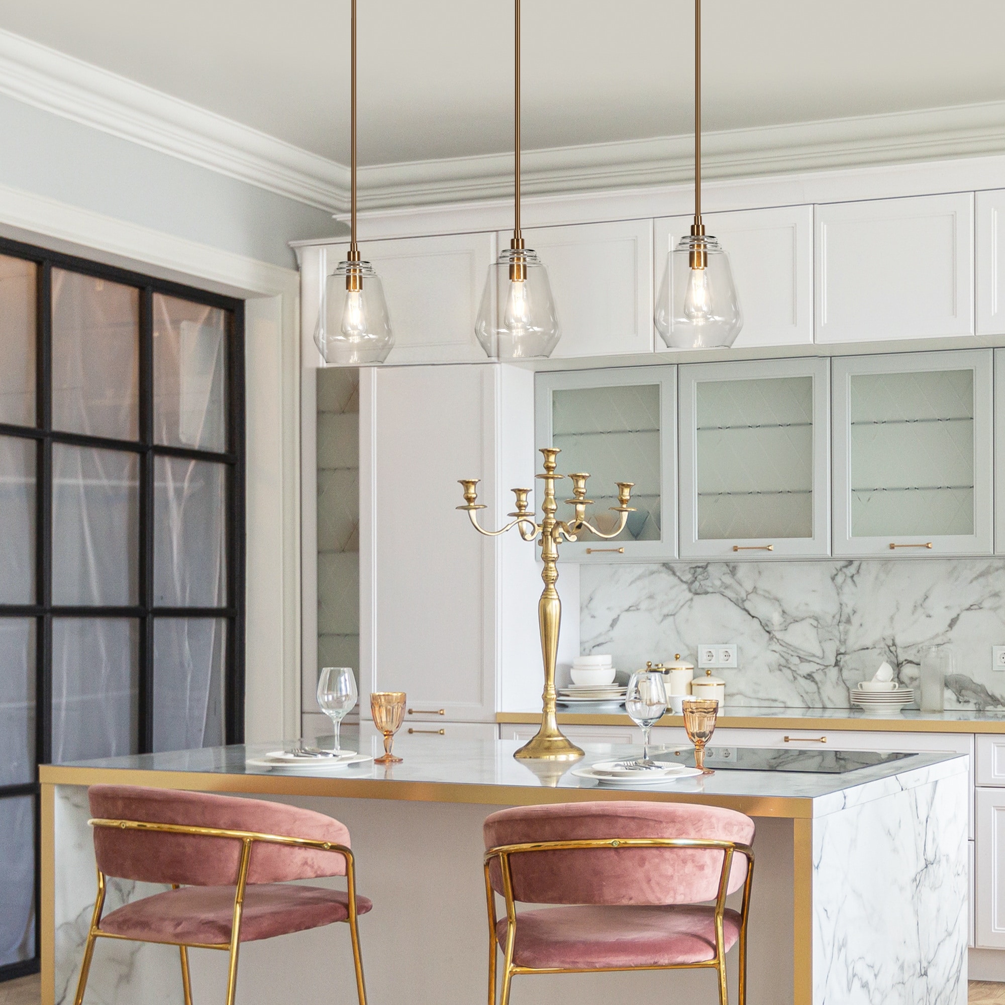Single gold pendant light store