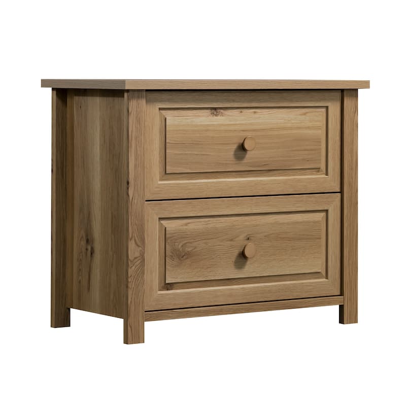 Farmhouse Brown 2-Drawer File Cabinet for Letter Legal Files Home Office Storage - Brown