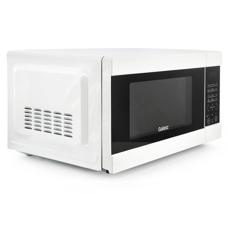 Galanz 1.1 cu ft 1000W Countertop Microwave Oven in White with One Touch Express Cooking