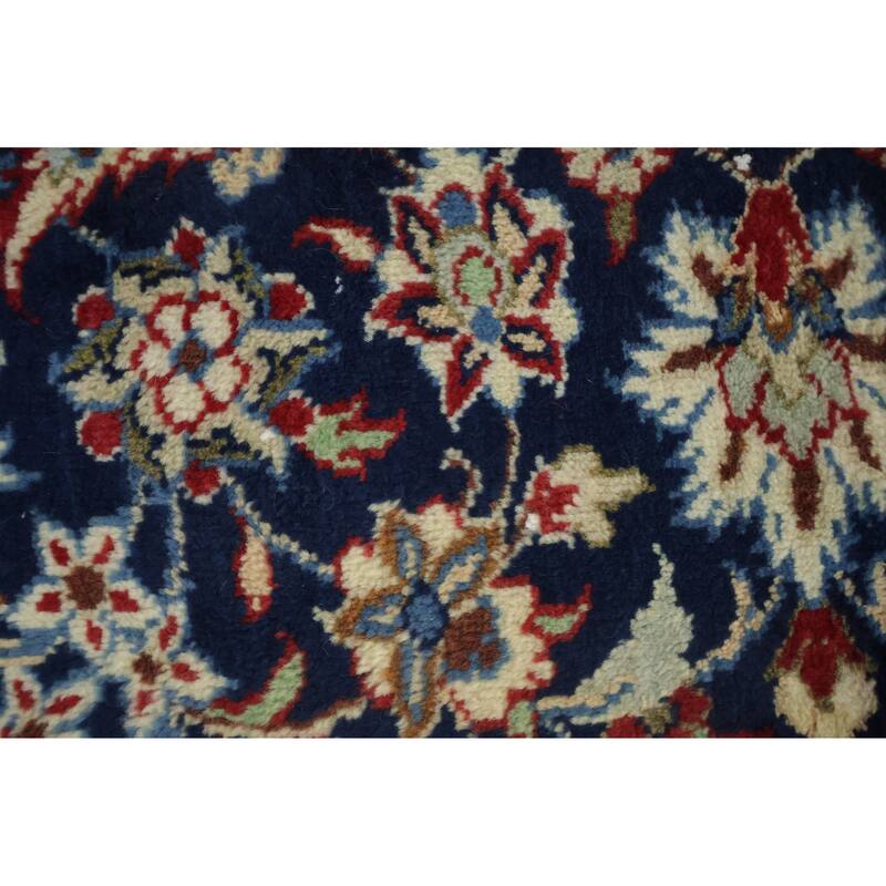 Hand Knotted Oriental 100% Wool Carpet Traditional Floral Red Kashan Area Rug - 13' 0'' X 9' 7''