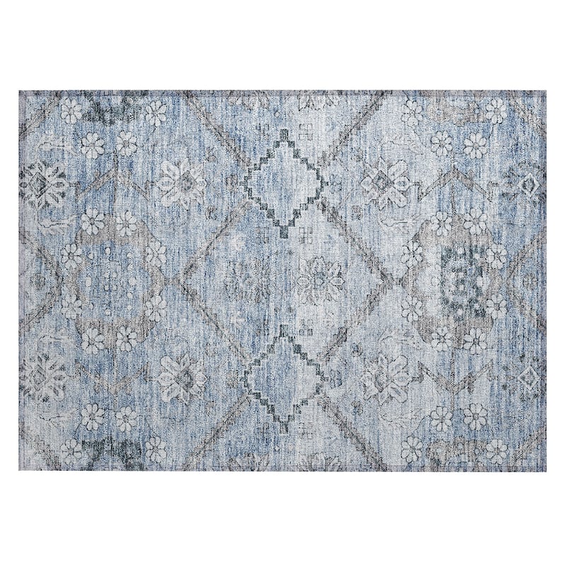 Machine Washable Indoor/ Outdoor Chantille Tribal Garden Rug