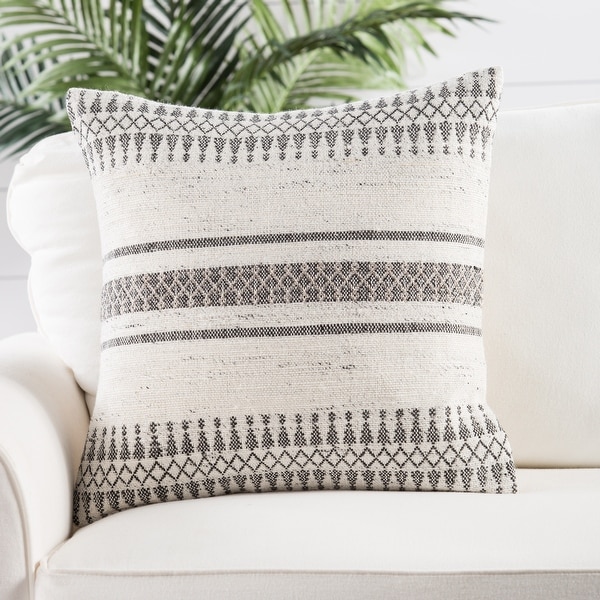 Tribal Pattern Ivory/Gray Throw Pillow. Opens flyout.