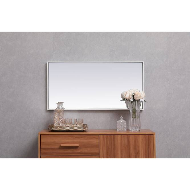 Elegant Lighting Eternity 18" x 36" Rectangular Beveled Metal Framed