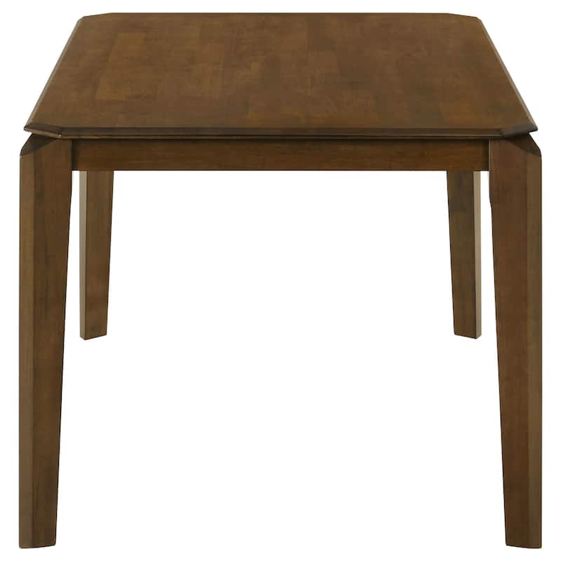 Montena Dining Table, Dark Brown Hardwood, Rectangular 59 Inch Top
