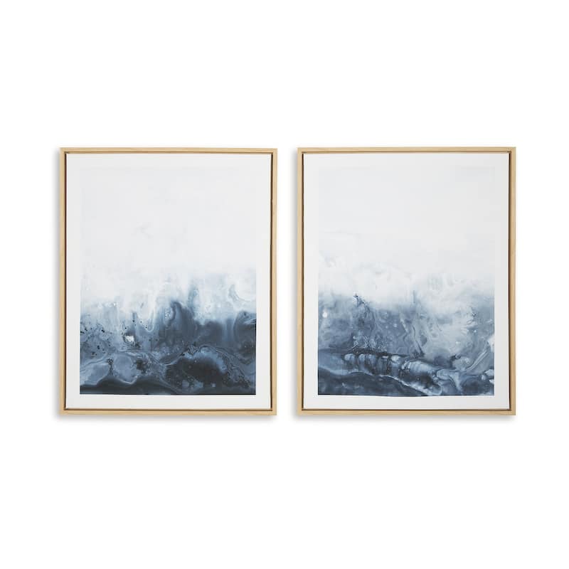 Signature Design by Ashley Holport Blue Wall Art (Set of 2)