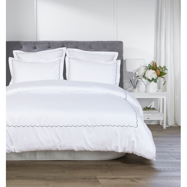 Scallop Embroidery Duvet Set 