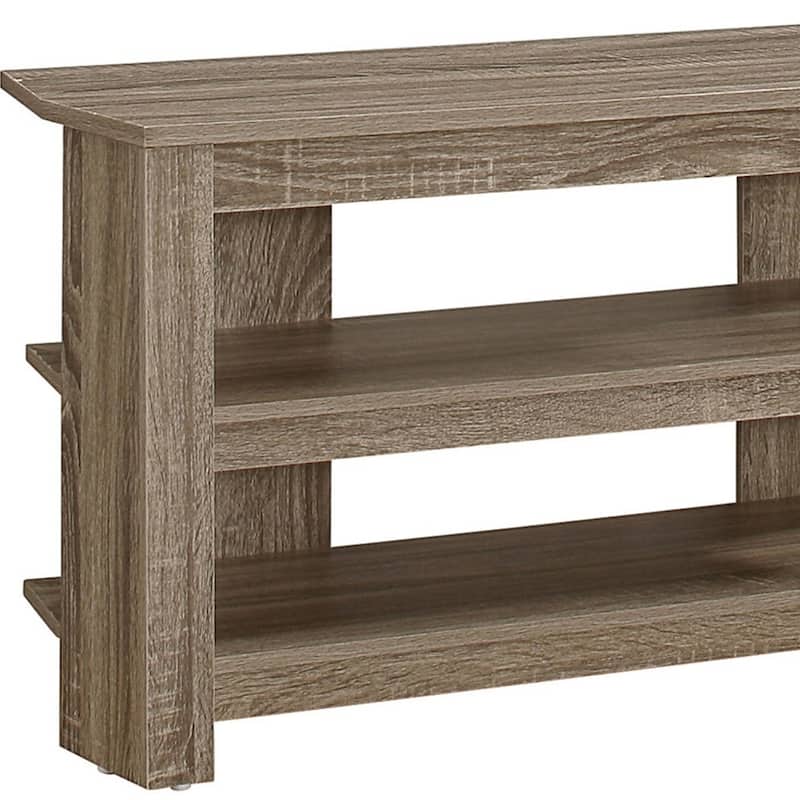 Modern 42 Inch Wooden Two Open Shelving TV Stand Ideal Use as Sideboard or Console Table Suitable for Any Room