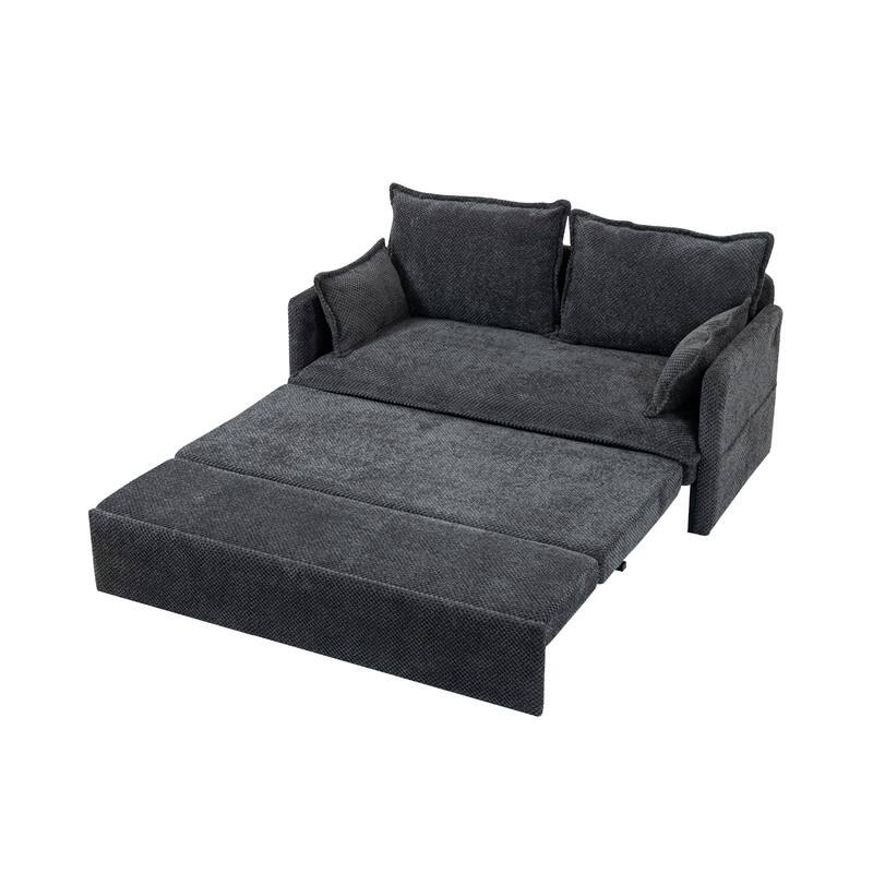 59.5'' Put Out Sofa Bed,Chenille Fabric Sleeper Sofa