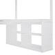 preview thumbnail 16 of 16, Full Size Loft Bed with U-Shaped Desk & Drawers, White Wooden Bedframe with Tri-fold Mirror & Storage Shelves for Student Dorms
