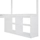 preview thumbnail 16 of 16, Full Wooden Loft Bed Kids Bed with U-shaped Desk,Storage Compartments and Mirror, Efficient Workspace