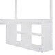 preview thumbnail 16 of 16, White Wooden Full Size Loft Bed with U-shaped Desk,Solid Wood Bed with Tri-fold Mirror and Shelves