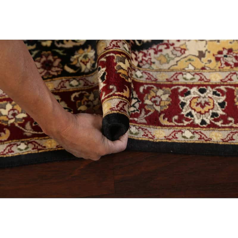 Wool/ Silk Floral Vegetable Dye Tabriz Oriental Area Rug Hand-knotted - 4'0" x 6'3"