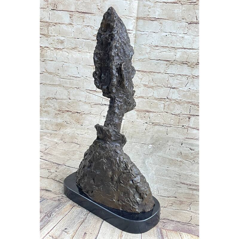 Bust Of Diego After Alberto Giacometti Bronze Metal Brutalist Head Statue Sculpture